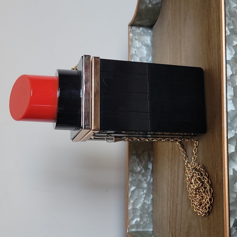 Lipstick bag with long carrying chain